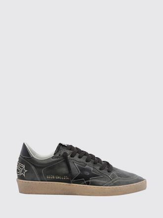 Golden Goose Ball Star Leather Trainers with Distressed Effect and Contrast Star