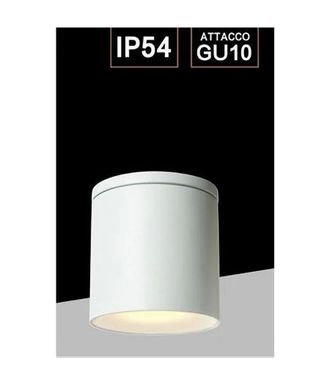 Trade Shop Trade Shop Traesio - Trade Shop - Applique Da Soffitto A Cilindro Esterno Moderno Lampada Plafoniera Gu10 Ip54 H94 - Blanco