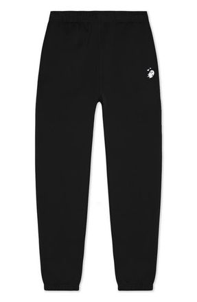 Dalix Heartly Ghost Midweight Relaxed Fleece Track Pants in Black at Nordstrom, Size Xx-Large