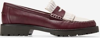 Cole Haan Womens Treena Lug Kiltie Loafers - Red Size 6.5