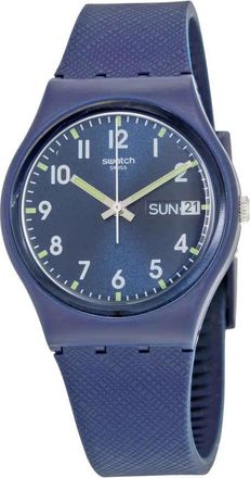 Swatch Sir Blue Blue Dial Blue Silicone Unisex Watch GN718