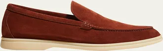 Loro Piana Mens Summer Walk Suede Loafers
