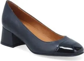 Miz Mooz Gilda Cap Toe Pump in Black/Black Patent at Nordstrom Rack, Size 10.5-11Us / 42Eu
