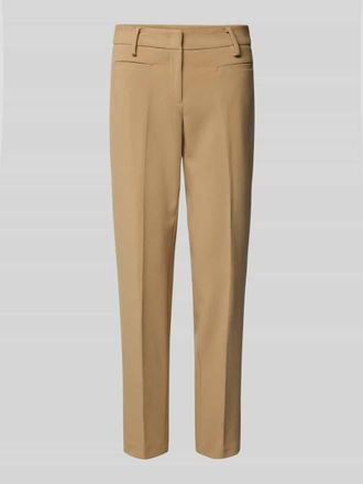 M.A.C Slim Fit Stoffhose mit Leistentaschen Modell Annalena in Beige, Gr&ouml;&szlig;e 42/26