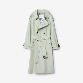 Burberry Long Cotton Canvas Fitzrovia Trench Coat