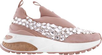 Jimmy Choo London Memphis Crystal Embellished Sneakers, Brand Size 34 ( US Size 4 )