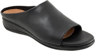 Softwalk Turner Wedge Slide Sandal in Black at Nordstrom, Size 10.5