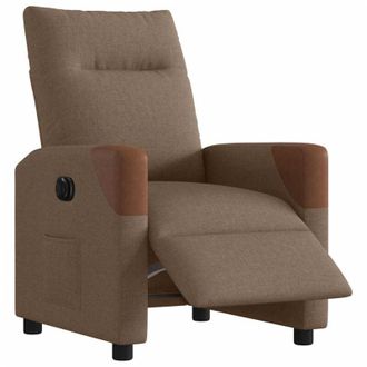 vidaXL Sill&oacute;n Reclinable El&eacute;ctrico De Tela Marr&oacute;n Vidaxl