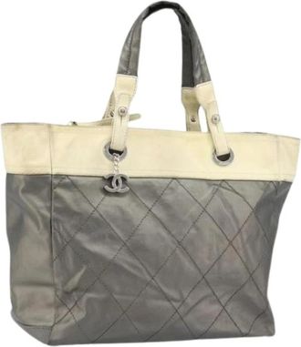 Chanel Pre-owned Tote Bags, female, Gray, Size: ONE SIZE Pre-owned Vintage Tote Bag