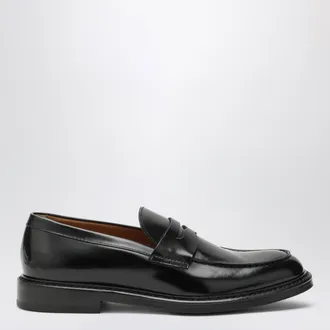 Doucal's Black leather loafer