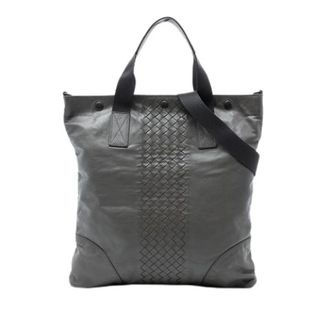 Bottega Veneta Pre-owned Satchel - Dames - Pre-owned - Grijs - Maat: ONE Size Leer
