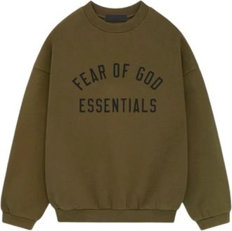 Fear of God Fleece Crewneck - Heren - Sweatshirts - Groen - S - Katoen - Hoodies & sweatvesten