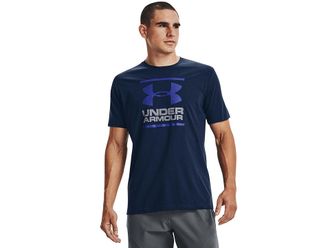 Under Armour Global Foundation Short-Sleeve T-Shirt Mens Clothing Academy/Steel/Royal : LG, Polyester/Cotton
