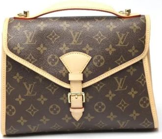 Louis Vuitton Tweedehands Canvas Louis Vuitton tassen - Dames - Vintage Handtas - Bruin - ONE Size - Vintage