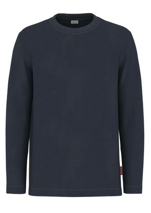 Joop Langarmshirt JOOP JEANS Darian, Herren, Gr. L, blau (dunkelblau), Single Jersey, Obermaterial: 100% Baumwolle, unifarben, regular fit normal, Rundhals