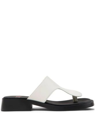 Camper Dana Twins mules - women - Nubuck Leather/Recycled Polyester/Nubuck Leather/Pig Leather/Rubber/Recycled Rubber - 41 - White