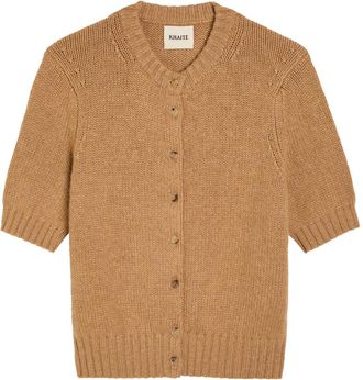 Khaite Nora Stretch-cashmere Cardigan - Light Brown - S (UK8-10 / S)