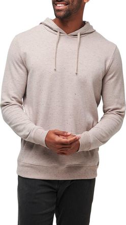 Travis Mathew Cloud Waffle Knit Hoodie in Oxford Tan at Nordstrom, Size Xx-Large