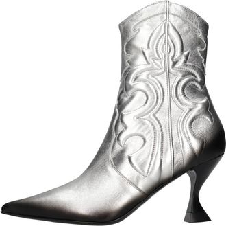 Strategia A5448 Cowboylaarzen - Dames - Laarzen met Hak - Grijs - 36 EU - Leer - Schoenen