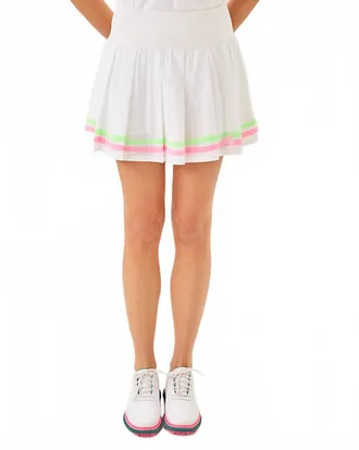 Lilly Pulitzer Cosmina High Rise Pleated Skort In Resort White