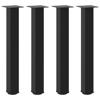 Berkfield Home Coffee Table Legs 4 pcs Black 72-74 cm Steel
