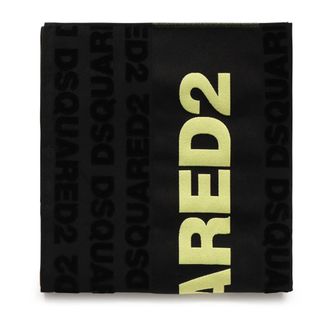 Dsquared2 Logo Strandlaken - Heren - Handdoeken - Zwart - ONE Size - Katoen - Home