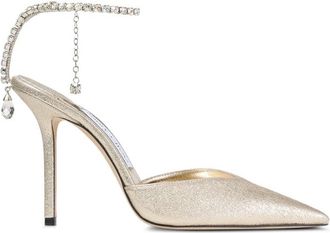 Jimmy Choo London Saeda 100 Crystal-embellished Pumps