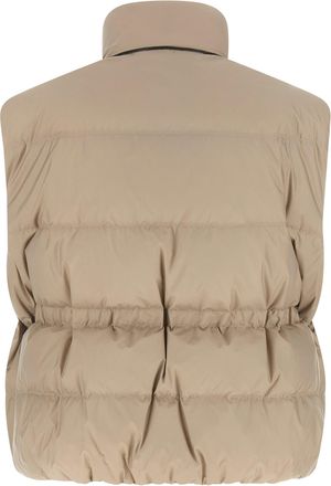 Brunello Cucinelli Womens Gray Polyester Sleeveless Jacket Clothing