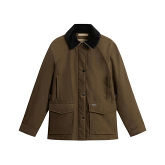 Woolrich Light Jackets, female, Green, XS, Dust Jkt