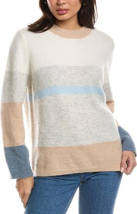 Fort&eacute; Cashmere Lofty Colorblock Alpaca-Blend Sweater