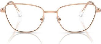 Swarovski 55mm Cat Eye Optical Glasses in Rose Gold at Nordstrom