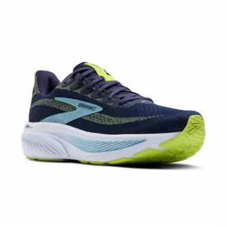 Brooks Mens Ghost 17 Running Shoes In Peacoat/lime/blue