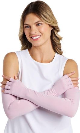 Coolibar Perpetua Long Fingerless UV Sun Gloves, UPF 50+ Sun Protection in Dusty Mauve at Nordstrom, Size X-Small