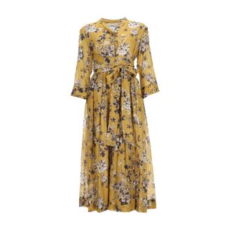 Max Mara Dames, Jurken, Geel, Maat: XS Zijde
