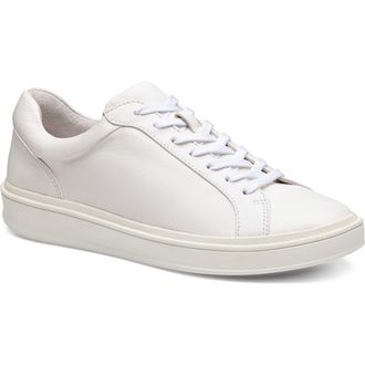 Johnston & Murphy Ashley Sneaker in White Glove Leather at Nordstrom, Size 8.5