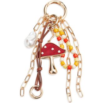 Chelsea28 Mushroom Bag Charm in Red Multi- Gold at Nordstrom