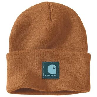 Carhartt Work in Progress Rubber Patch Watch Cap Beanie M&uuml;tze f&uuml;r Herren | braun