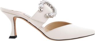 Jimmy Choo London Marta 70 Nappa Heeled Mules, Brand Size 34.5 ( US Size 4.5 )