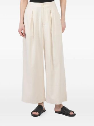 Jenni Kayne pleated relaxed palazzo pants - Beige