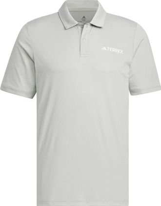 adidas Terrex Logo Polo Shirts Asia Sizing Grey IC4415