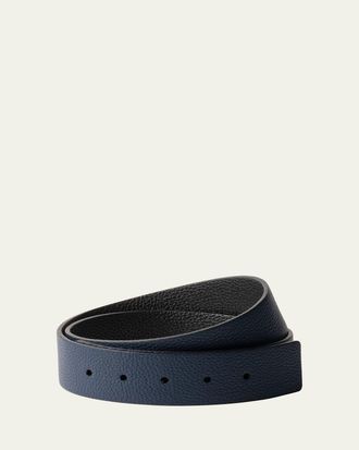Prada Mens Diano Reversible Leather Belt Strap