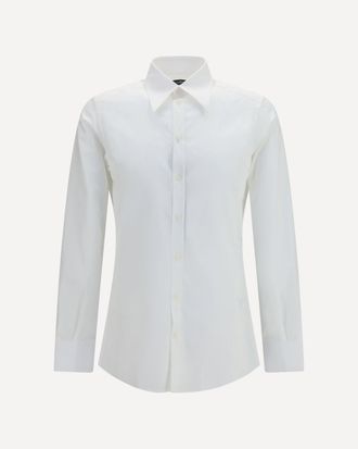 Dolce & Gabbana Gold cotton poplin Shirt Male 39