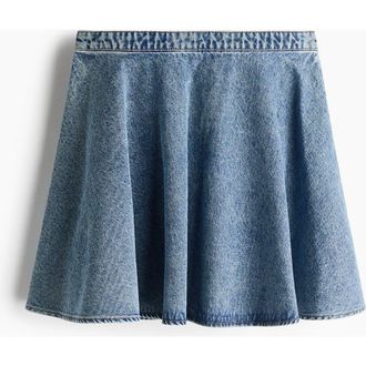 H&M Circle-cut Denim Skirt in Denim Blue at Nordstrom, Size 10