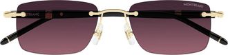 Montblanc Sunglasses Mb0344 S 009 Gold/Gray Violet Men