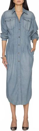 Isabel Marant Nolwen Midi Shirt Dress In Blue