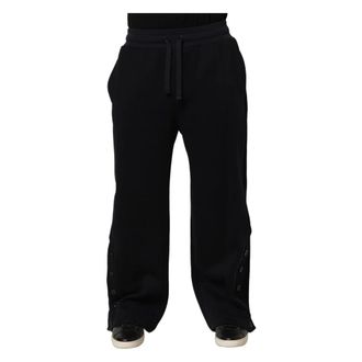 Dolce & Gabbana Heren, Broeken, Zwart, Maat: M Leer