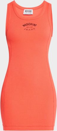 Moschino Ribbed Logo Tank Dress
