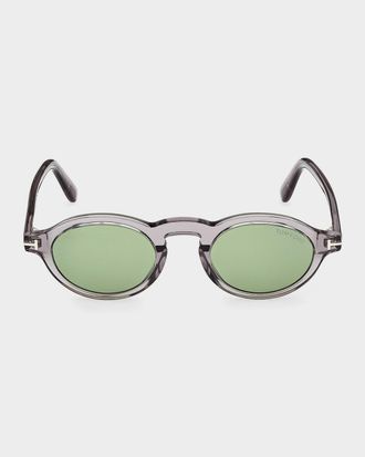 Tom Ford Men & apos;s Aristotele-02 Acetate Round Sunglasses