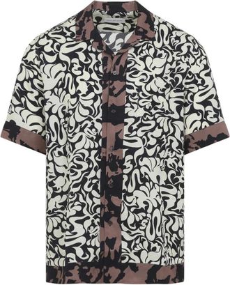Dries Van Noten Carltone Shirt - Heren - Korte mouwen Overhemden - Veelkleurig - L - Overhemden