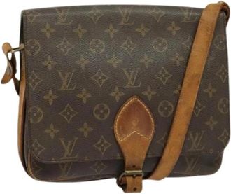 Louis Vuitton Tweedehands Canvas Louis Vuitton tassen - Dames - Vintage Schoudertas - Bruin - ONE Size - Leer - Vintage